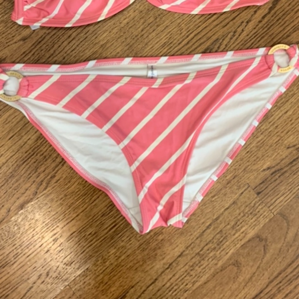 Vineyard Vines Pink Striped Bikini Bottom